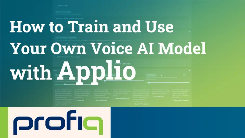 profiq Video Blog: How to Train and Use Your Own Voice AI Model with Applio