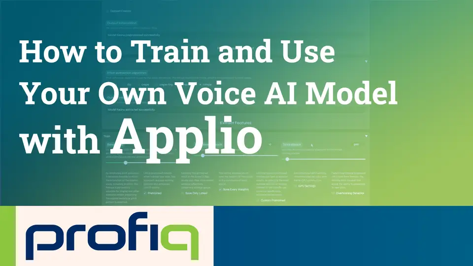 profiq Video Blog: How to Train and Use Your Own Voice AI Model with Applio