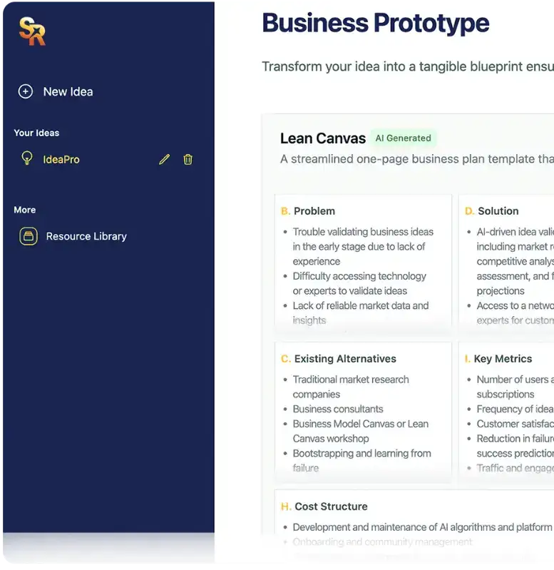 SparkRockets app interface