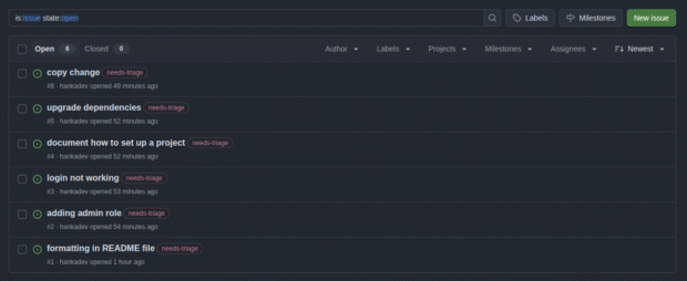 GitHub issues