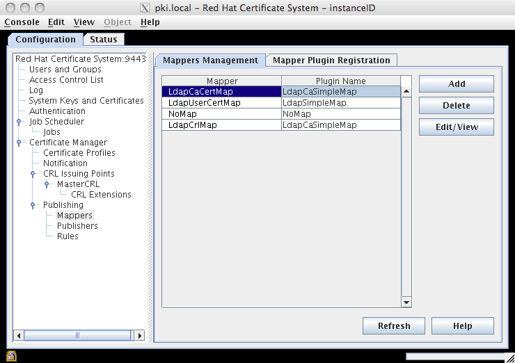 pkiconsole mappers view
