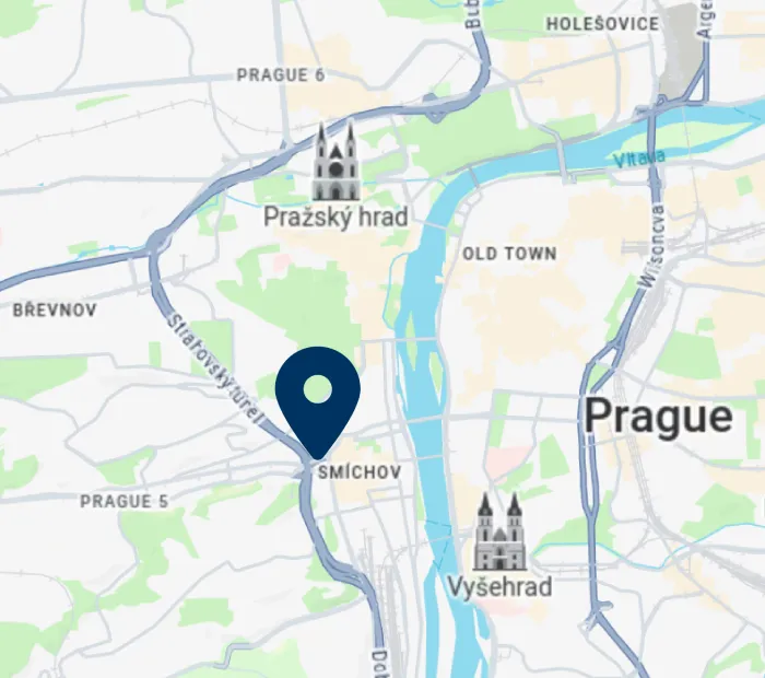 Map preview for the Prague office