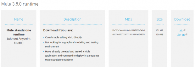 Download Mule runtime