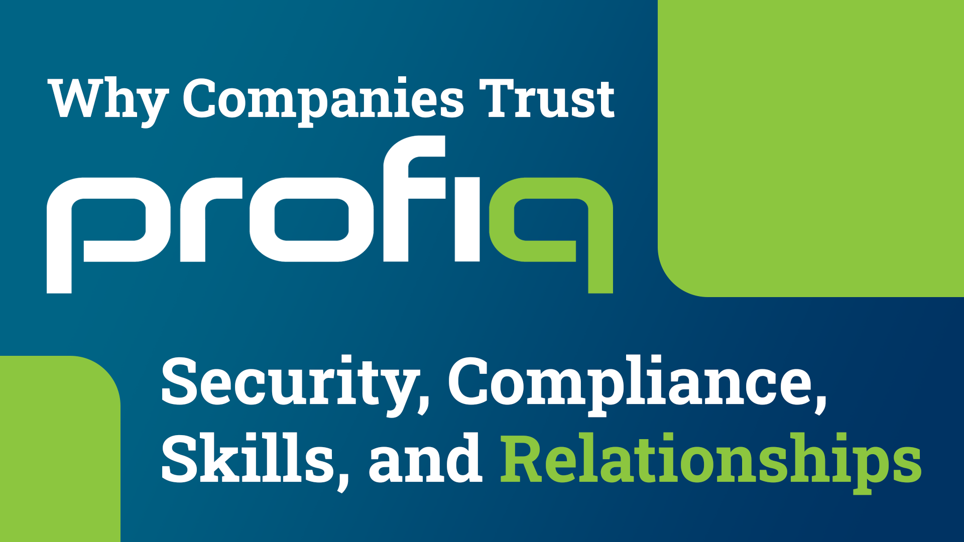 Why Companies Trust profiq
